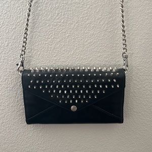 Rebecca Minkoff Crossbody with Silver Studs in black leather